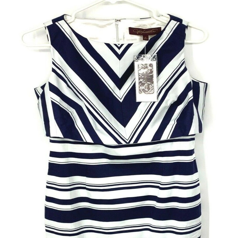Hal Rubenstein Chevron Striped Sleeveless Dress 6